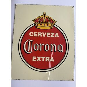 Vintage Corona Extra CLASSIC BEER SIGN TIN 26" x‎ 21" WALL Hanging